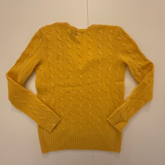 NWOT Polo Ralph Lauren Cable-Knit Wool-Cashmere V-Neck Sweater - Picture 2 of 2